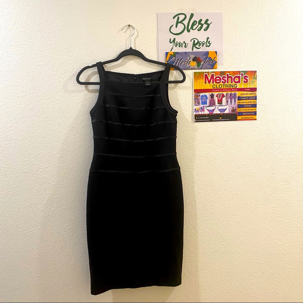 WH BM Black Midi Dress